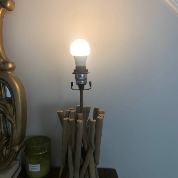 Natural Driftwood Table Lamp Coastal Rustic Wood Branch Accent Light 21" - Picture 4 of 8